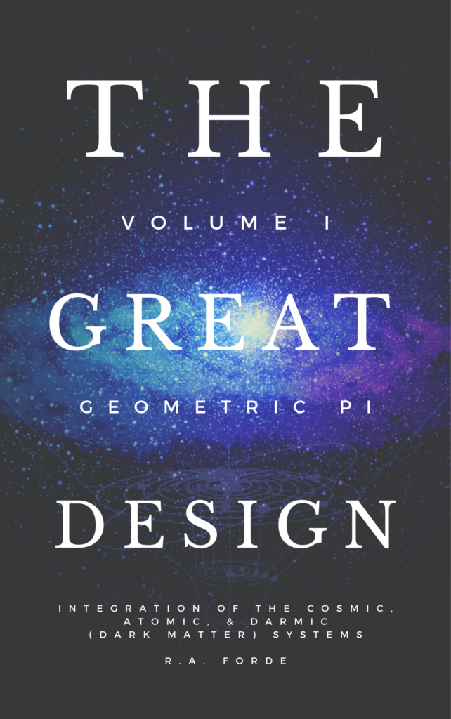 The Great Design Volume 1 book cover - showing spiral galaxy, atomic level, and the dark matter level